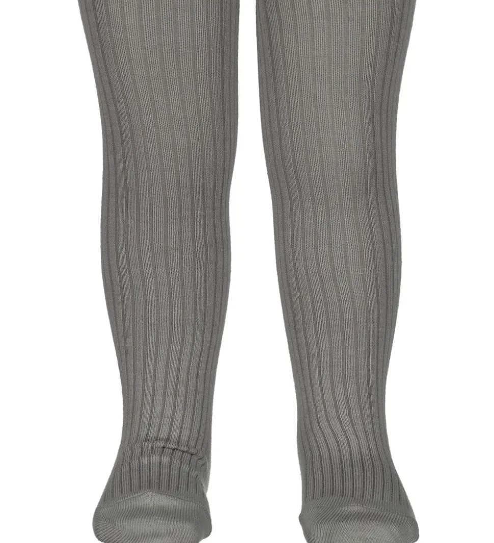 MarMar Strømpebukser - Rib - Grey Melange