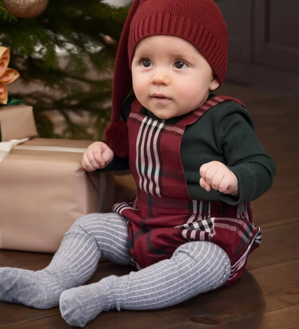 MarMar Strømpebukser - Rib - Grey Melange