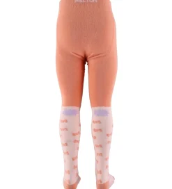 Melton Strømpebukser - Rabbit - Peach Pink