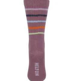Melton Strømper - Grape Shake m. Striber