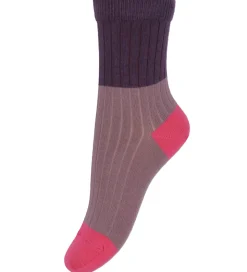 Melton Strømper - Hortensia m. Pink