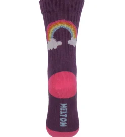 Melton Strømper - Rainbow - Hortensia