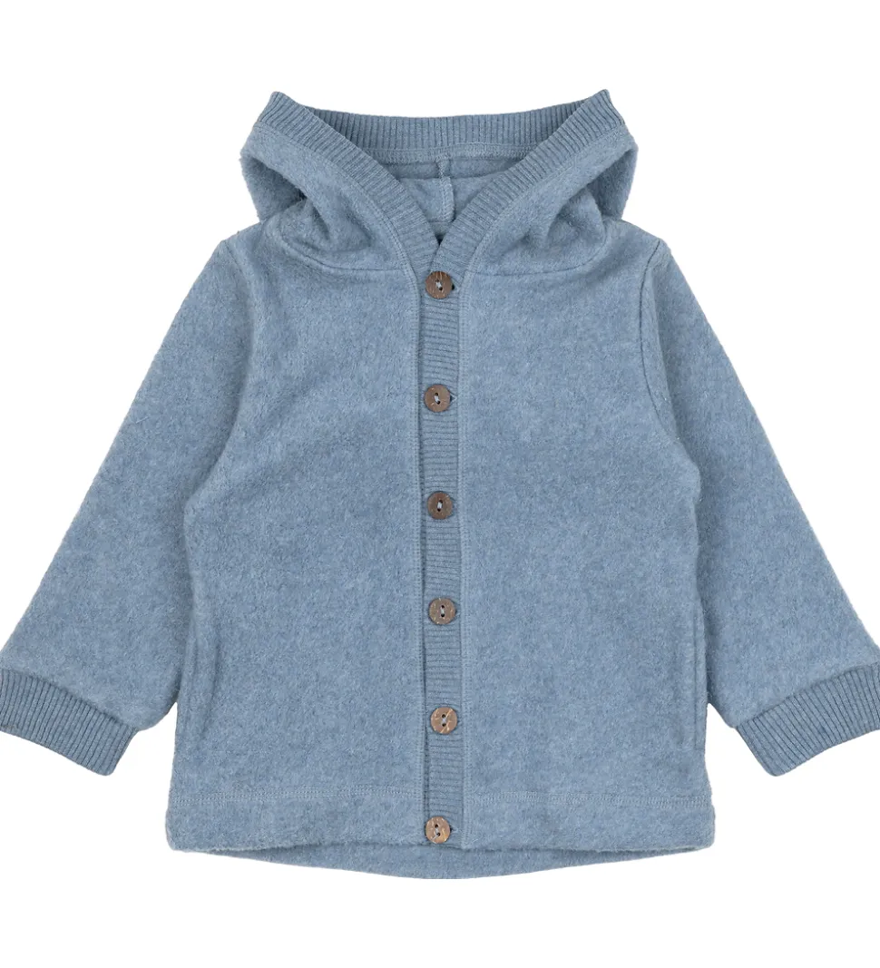 Mikk-Line Fleecetrøje - Faded Denim Melange