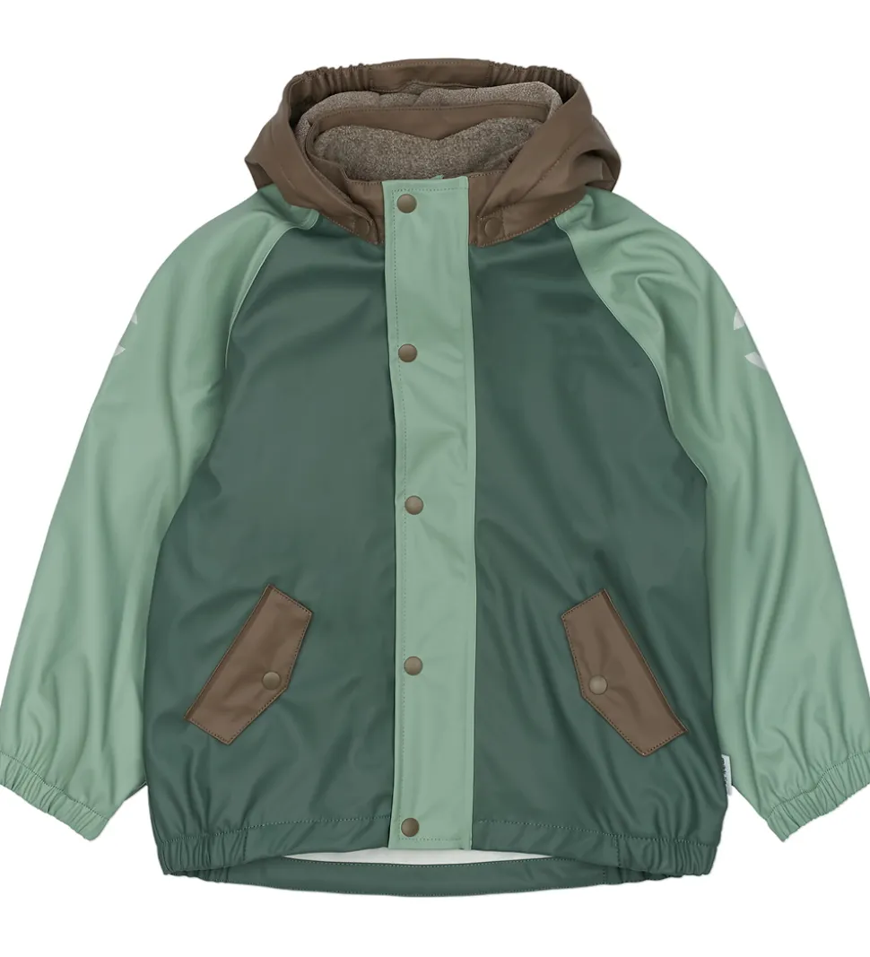 Mikk-Line Regntøj m. Fleece/Seler - PU - 3i1 - Balsam Green