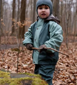 Mikk-Line Regntøj m. Fleece/Seler - PU - 3i1 - Balsam Green