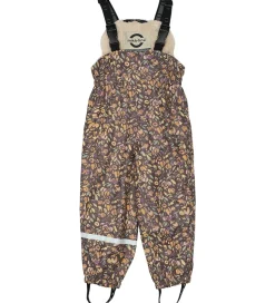 Mikk-Line Regntøj m. For - PU - Raisin m. Blomster