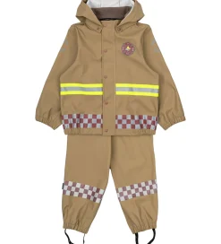 Mikk-Line Regntøj m. Seler - PU - Kelp m. Brandmand