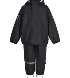 Mikk-Line Regntøj m. Seler - PU - Recycled - Black