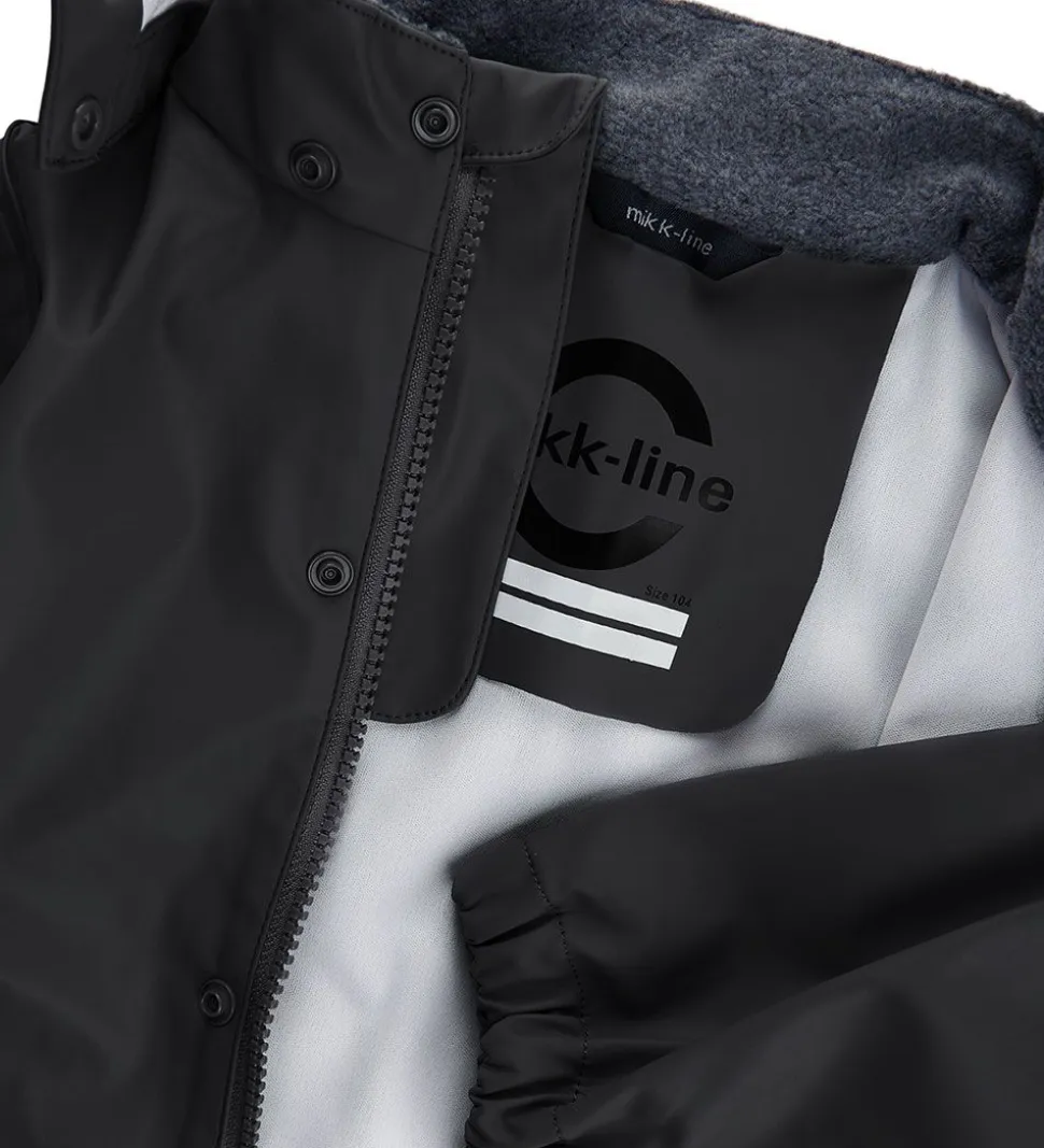 Mikk-Line Regntøj m. Seler - PU - Recycled - Black