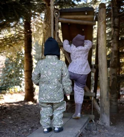 Mikk-Line Termotøj - Cloud Gray m. Blomster/Flæser