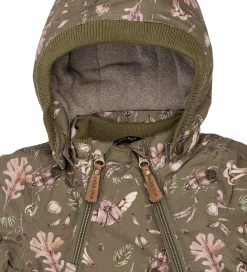 Mikk-Line Vinterjakke - Recycled - Burnt Olive m. Print