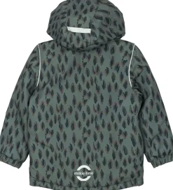 Mikk-Line Vinterjakke - Recycled - Balsam Green m. Print