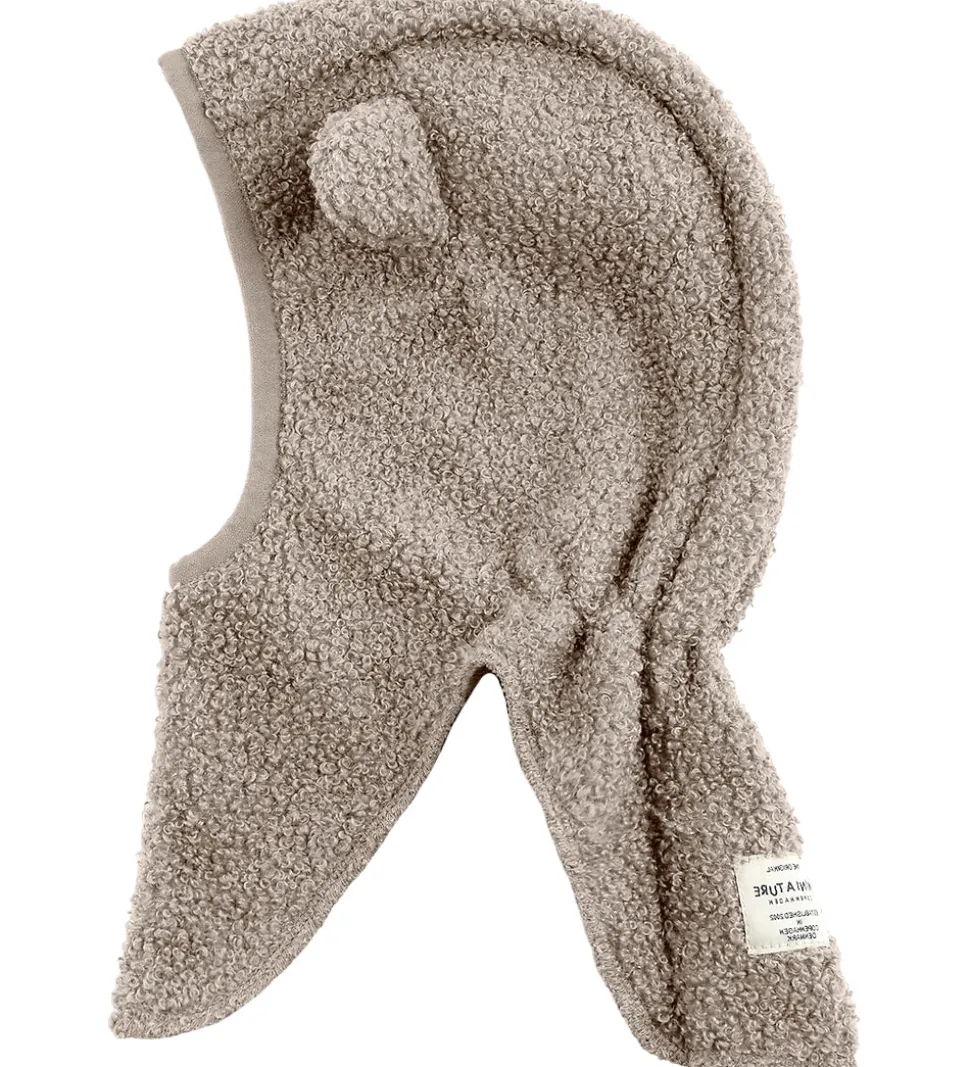 Mini A Ture Elefanthue - 1-lags - Teddyfleece - MatJeffi - Grey