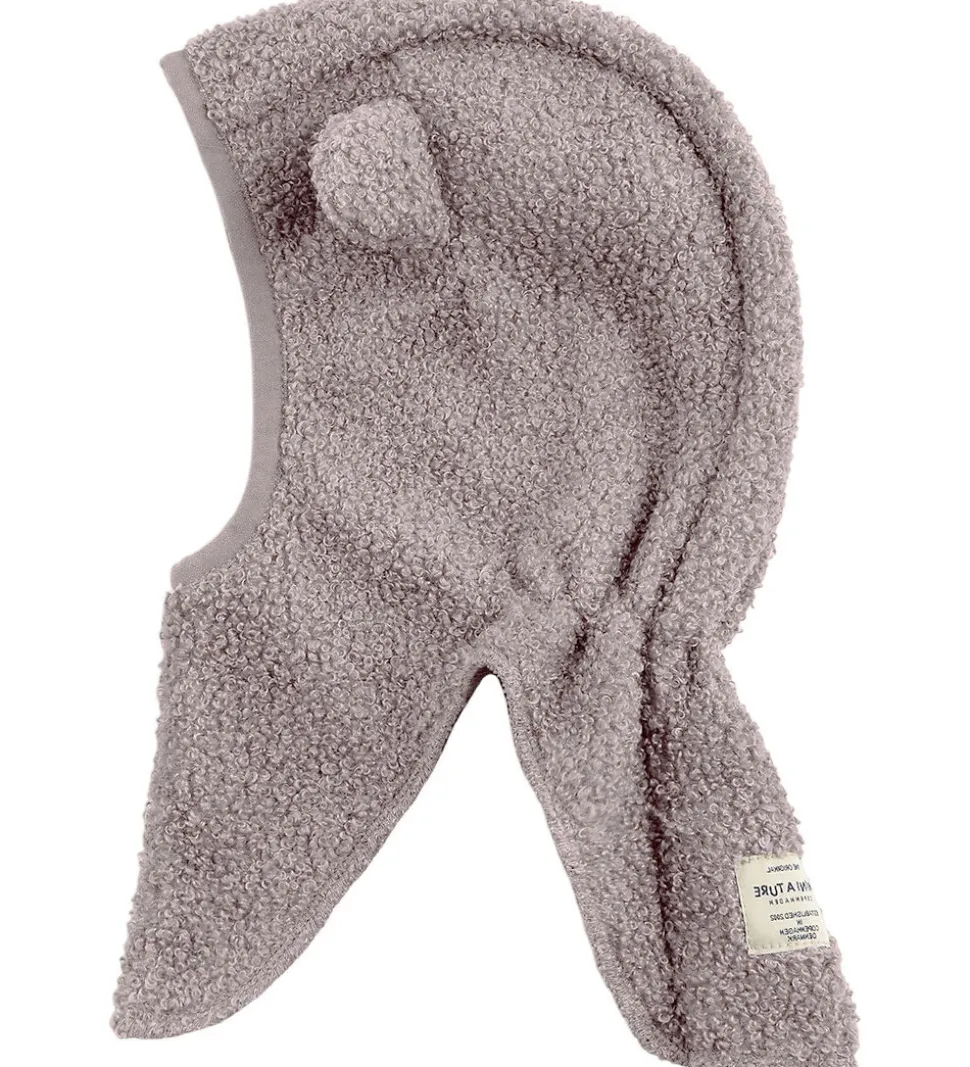 Mini A Ture Elefanthue - 1-lags - Teddyfleece - MatJeffi - Zinc