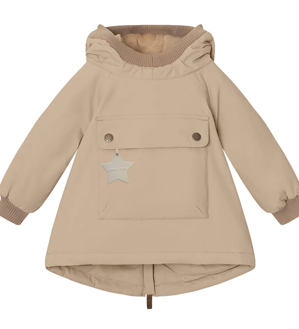 Mini A Ture Vinterjakke - Babywen Fleece - Savannah Tan