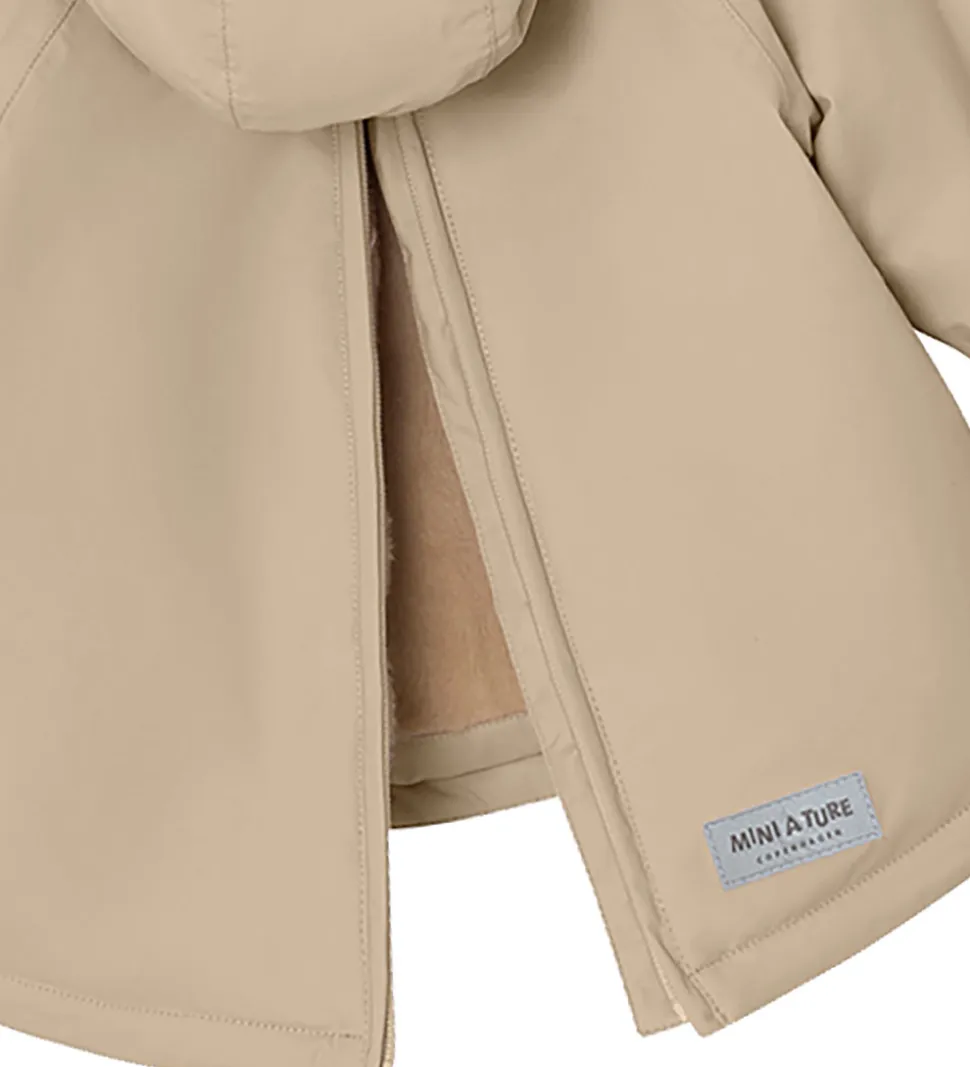 Mini A Ture Vinterjakke - Babywen Fleece - Savannah Tan