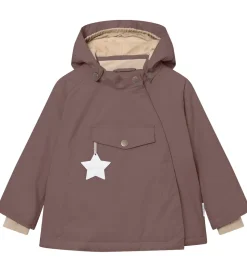 Mini A Ture Vinterjakke - MatWang Fleece - Peppercorn plum