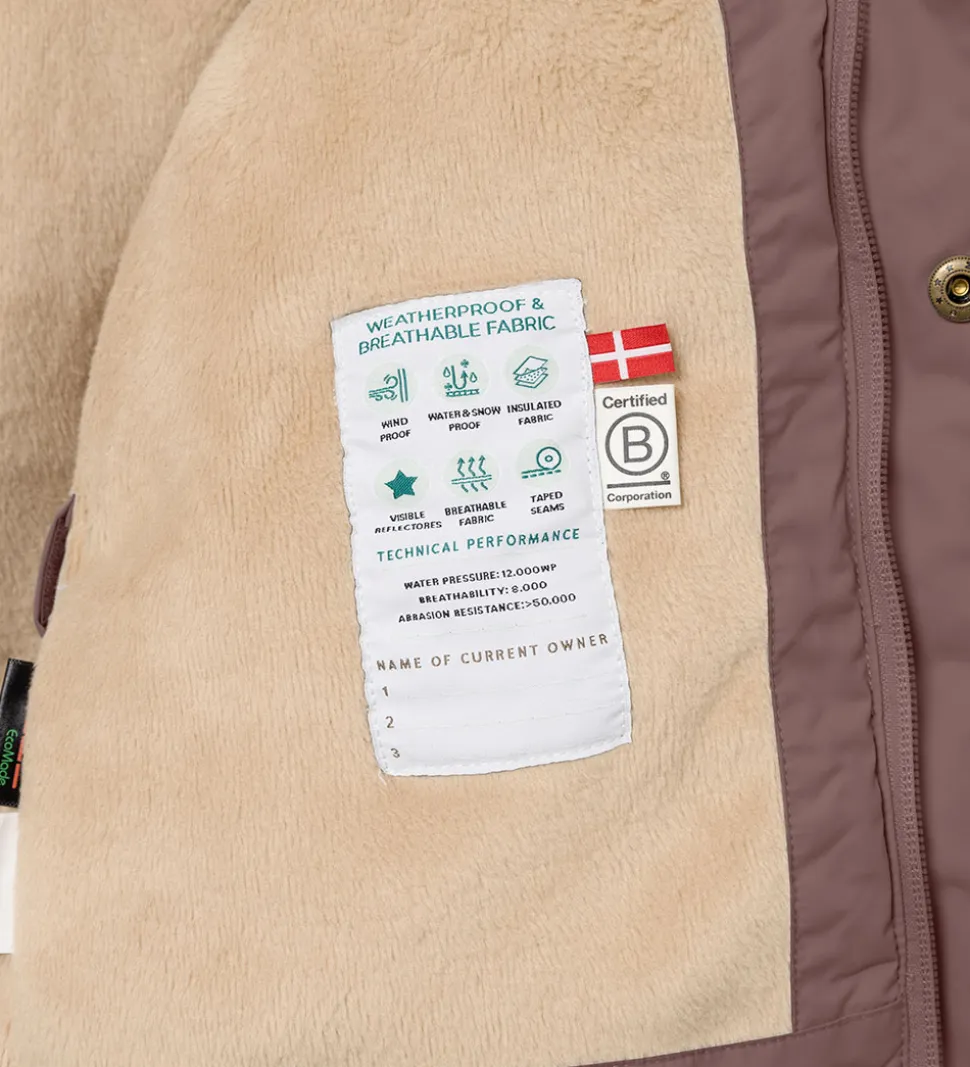 Mini A Ture Vinterjakke - MatWally Fleece - Peppercorn Plum