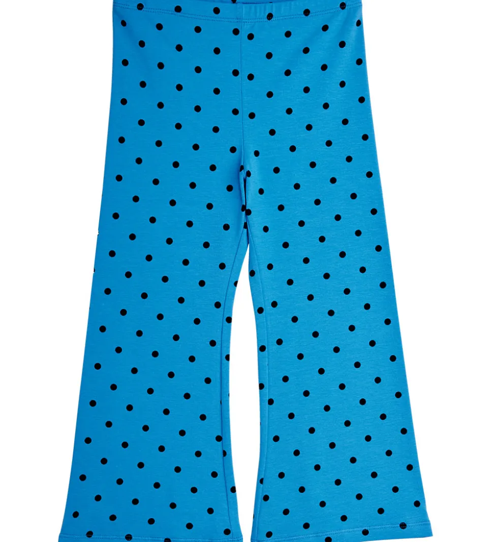 Mini Rodini Bukser - Flared - Polka Dots - Blå