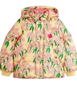 Mini Rodini Dynejakke - Alpine Flowers - Gul