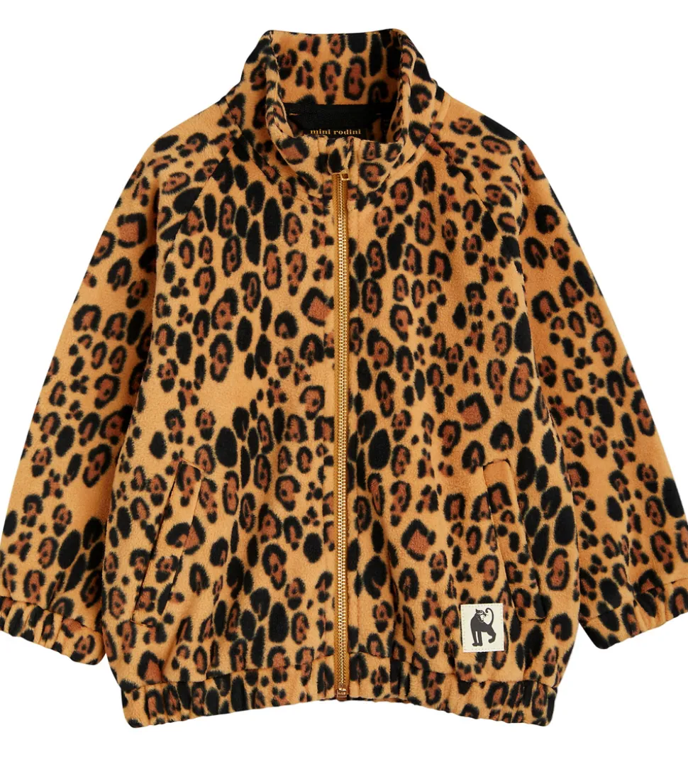 Mini Rodini Fleecejakke - Leopard - Beige