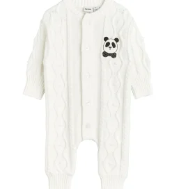 Mini Rodini Heldragt - Strik - Off White m. Panda