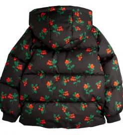 Mini Rodini Vinterjakke - Lingonberries Hooded Puffer - Sort