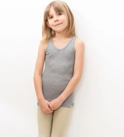 Minimalisma Top - Rib - Silke/Bomuld - Billund - Grey Melange