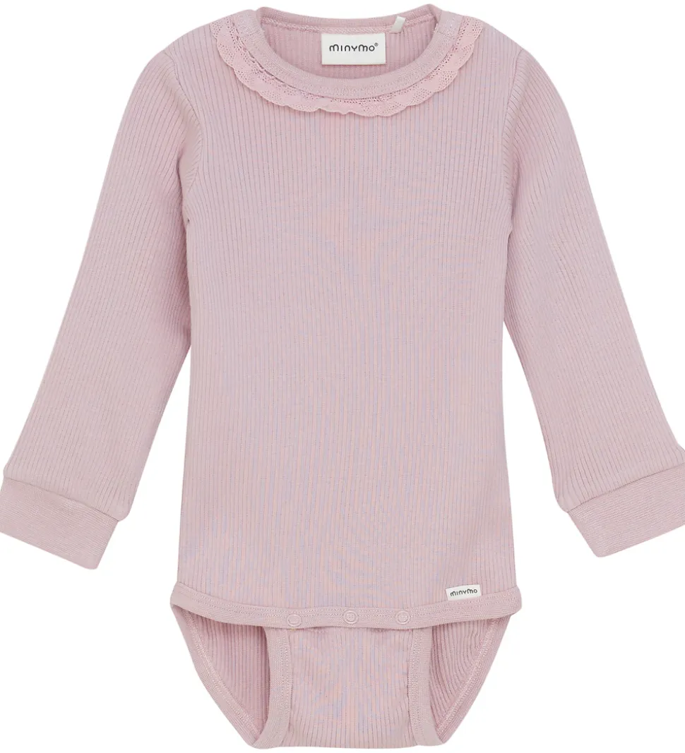 Minymo Body l/æ - Rib - Modal/Bomuld - Shadow Gray