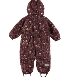 Minymo Flyverdragt - Catawba Grape m. Blomster