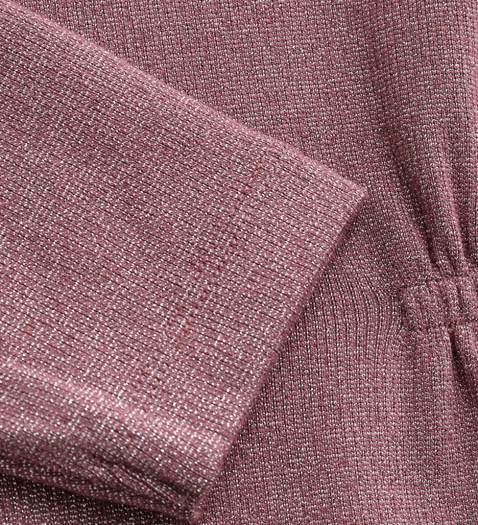 Minymo Kjole - Glitter - Rib - Rose Brown