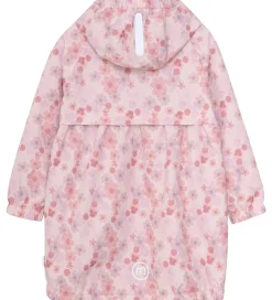 Minymo Regnjakke - PE - Peach Whip m. Blomster