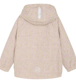 Minymo Regnjakke - PE - Peach Whip m. Blomster