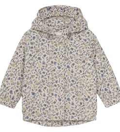 Minymo Regnjakke - PE - Timber Wolf m. Print