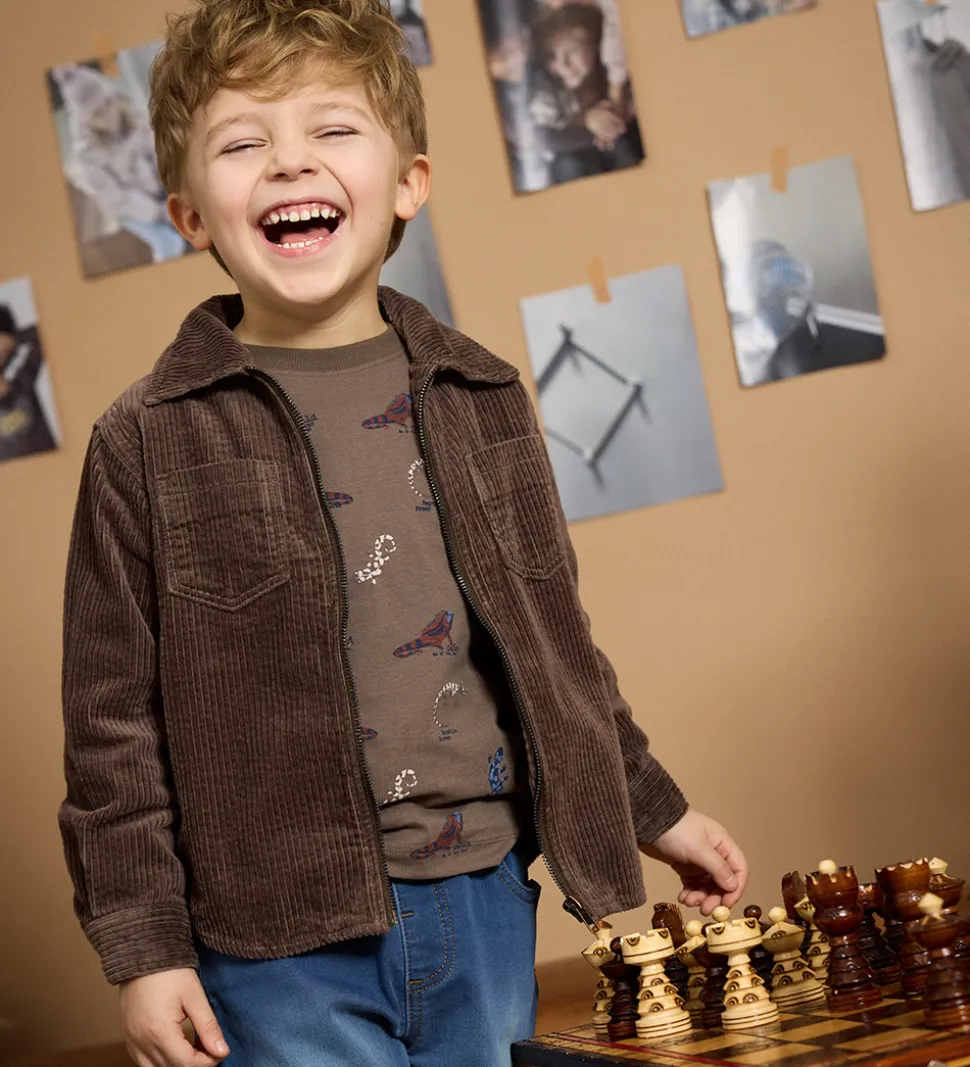 Minymo Skjorte - Cord - Fløjls - Chocolate Chip