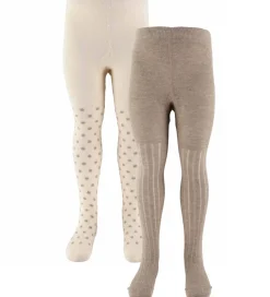 Minymo Strømpebukser - 2-pak - Simply Taupe