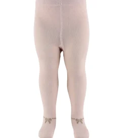 Minymo Strømpebukser - 2-pak - Shell/beige m. Sløjfer