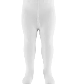 Minymo Strømpebukser m. Blonder - Hvid