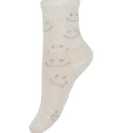 Minymo Strømper - 5-pak - Gråmeleret/Beige m. Print