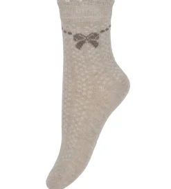 Minymo Strømper - 2-pak - Shell/beige m. Print