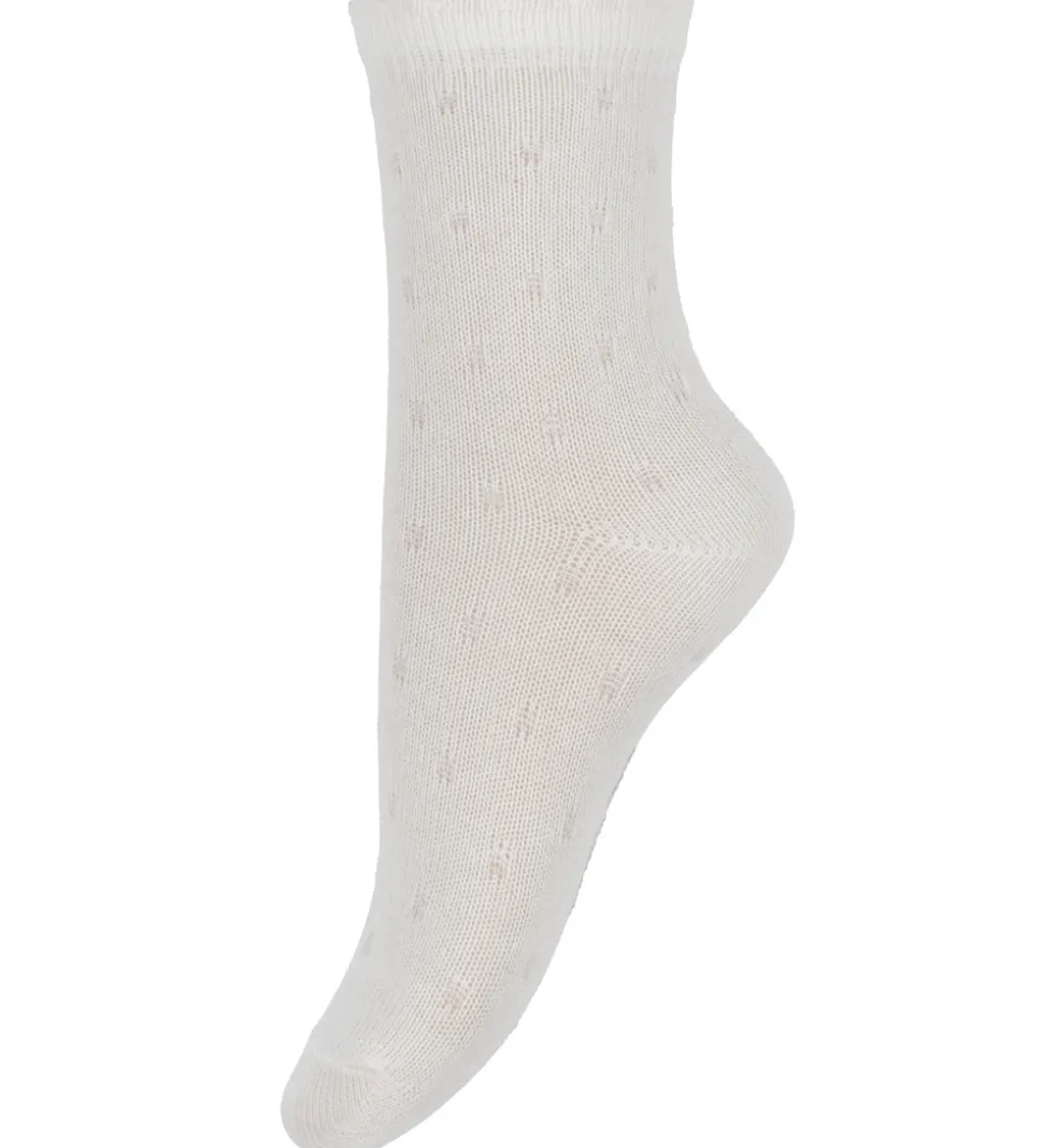 Minymo Strømper - 5-pak - Wild Rose/Lilla/Hvid m. Prikker