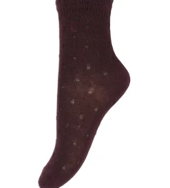 Minymo Strømper - 5-pak - Wild Rose/Lilla/Hvid m. Prikker