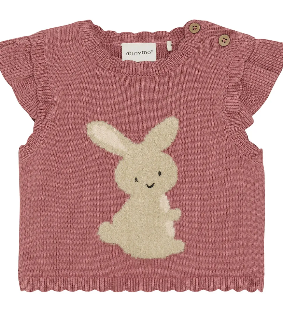 Minymo Vest Knit - Withered Rose