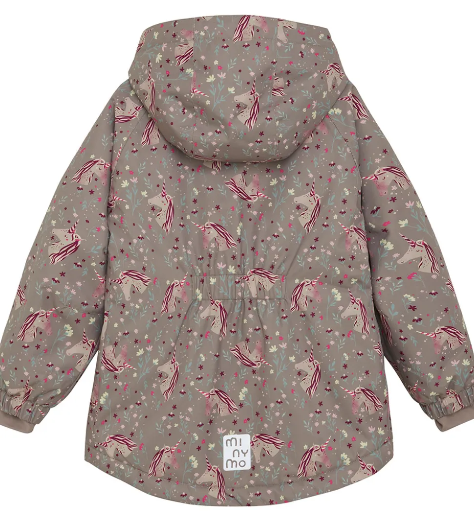 Minymo Vinterjakke - AOP - Roasted Cashew
