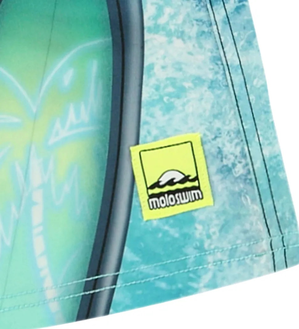 Molo Badeshorts - UV50+ - Nilson - Surf Art Blue Chill