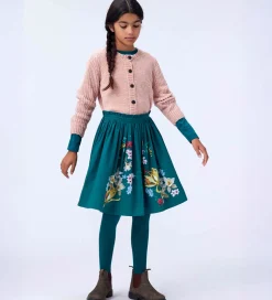 Molo Strømpebukser - Rib - Cosmic Green m. Glimmer