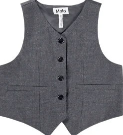 Molo Vest - Hollie - Grey Silver Check