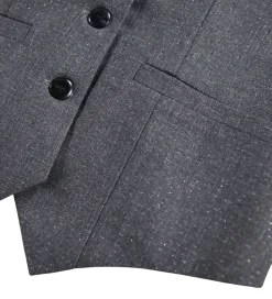 Molo Vest - Hollie - Grey Silver Check