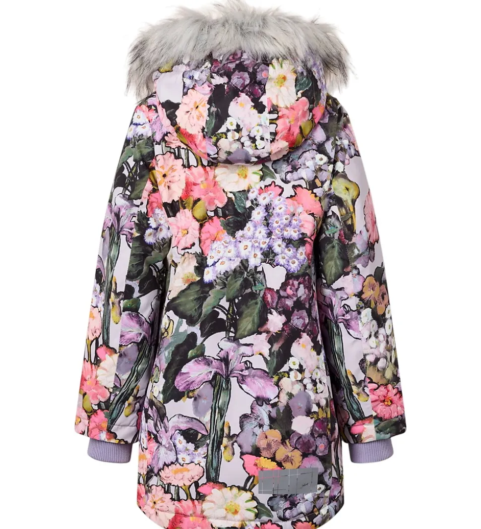 Molo Vinterfrakke - Peace - Flower Art m. Imiteret Pels