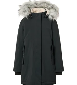 Molo Vinterfrakke - Peace - Sort m. Imiteret Pels